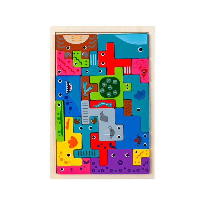 Montessori Animal & Transport Wooden Puzzle