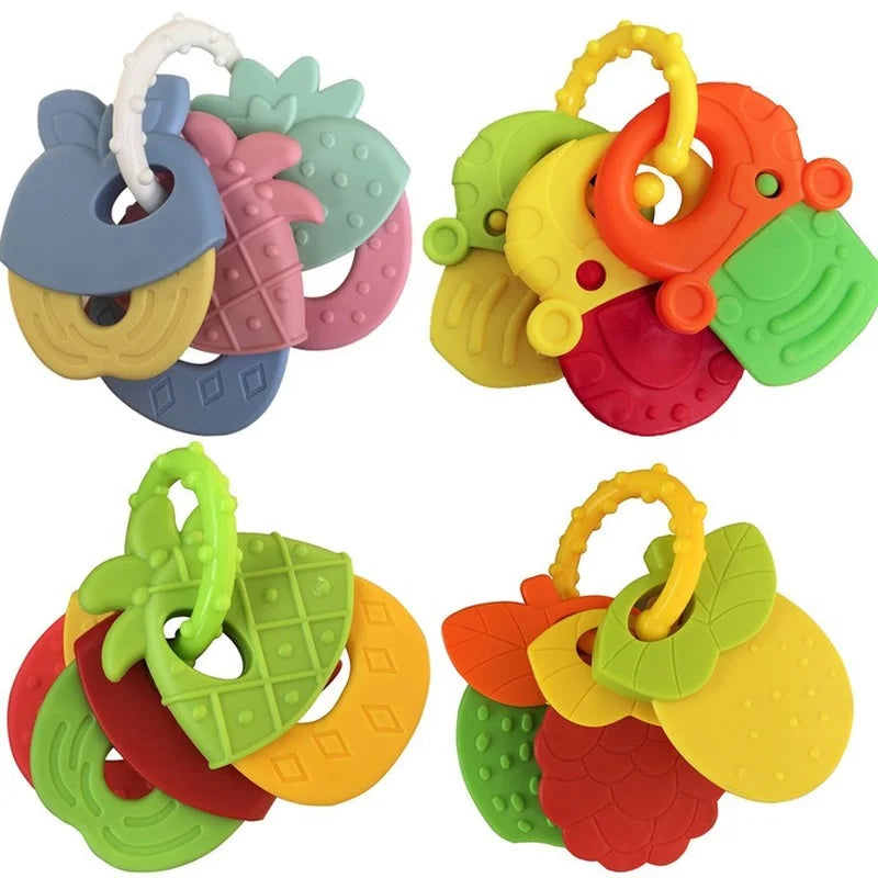 Baby Fruit Silicone Rattle Teether Toy