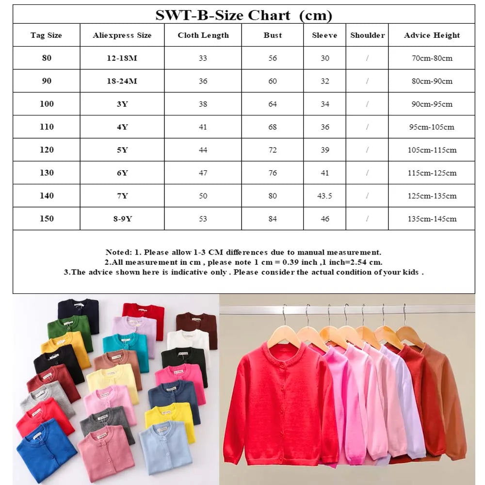 Baby & Toddler Knit Cardigan – Solid Color Autumn Sweater Jacket