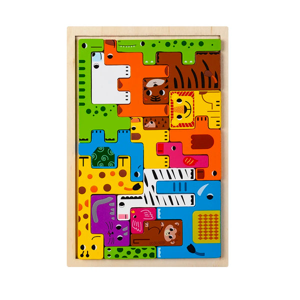 Montessori Animal & Transport Wooden Puzzle