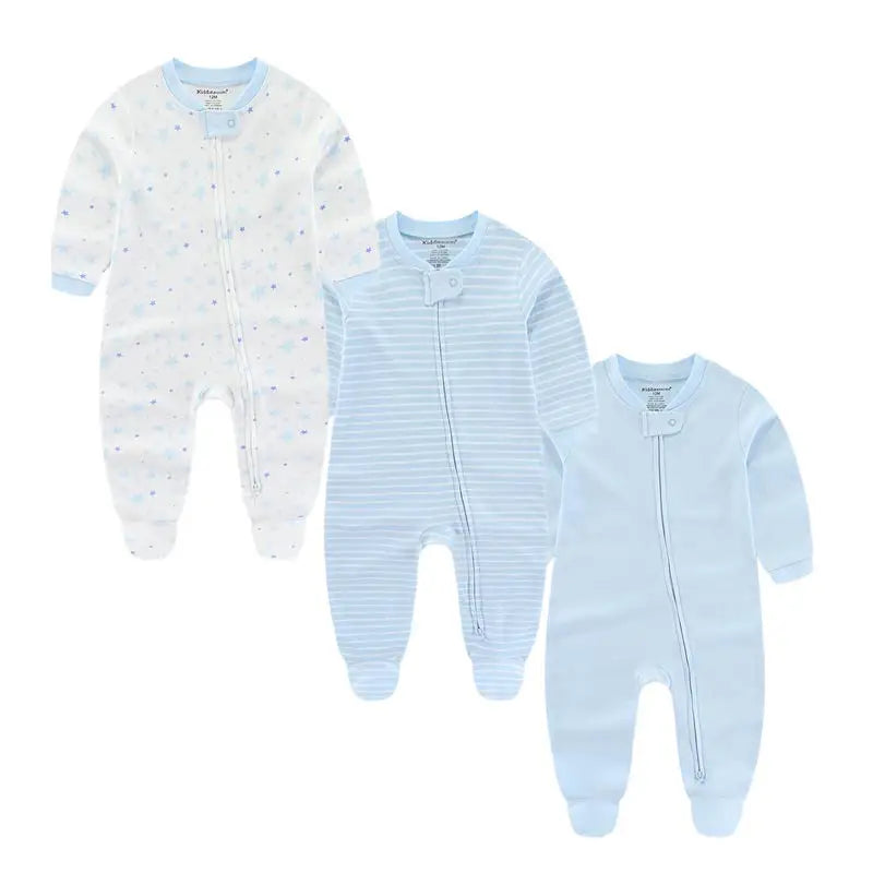 3-Piece Baby Cotton Romper Set