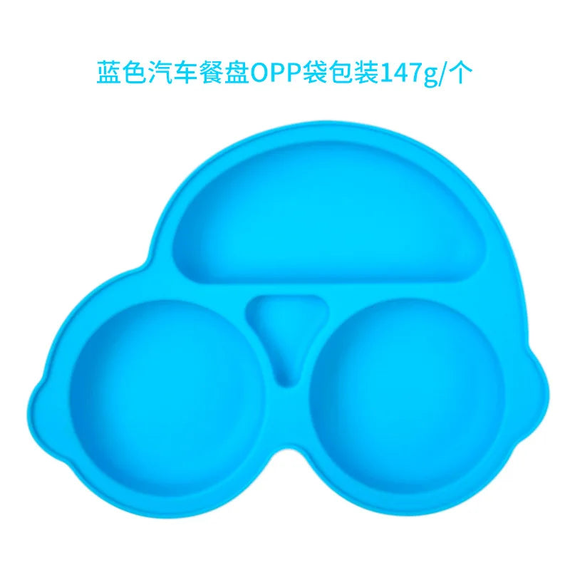 Baby Silicone Suction Plate – Cartoon Smile Face Toddler Bowl
