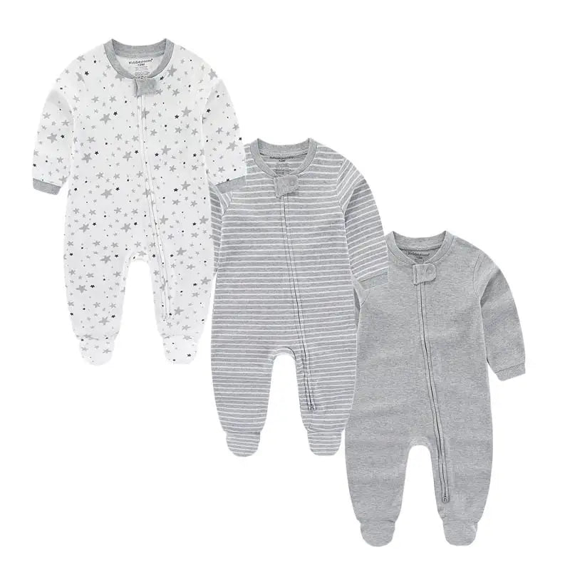 3-Piece Baby Cotton Romper Set