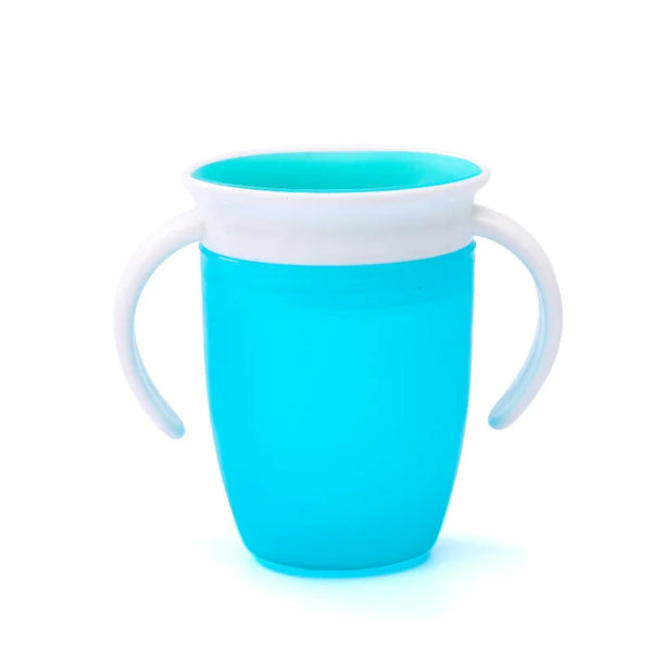 360° Baby Training Cup – Leakproof Silicone with Handles & Flip Lid