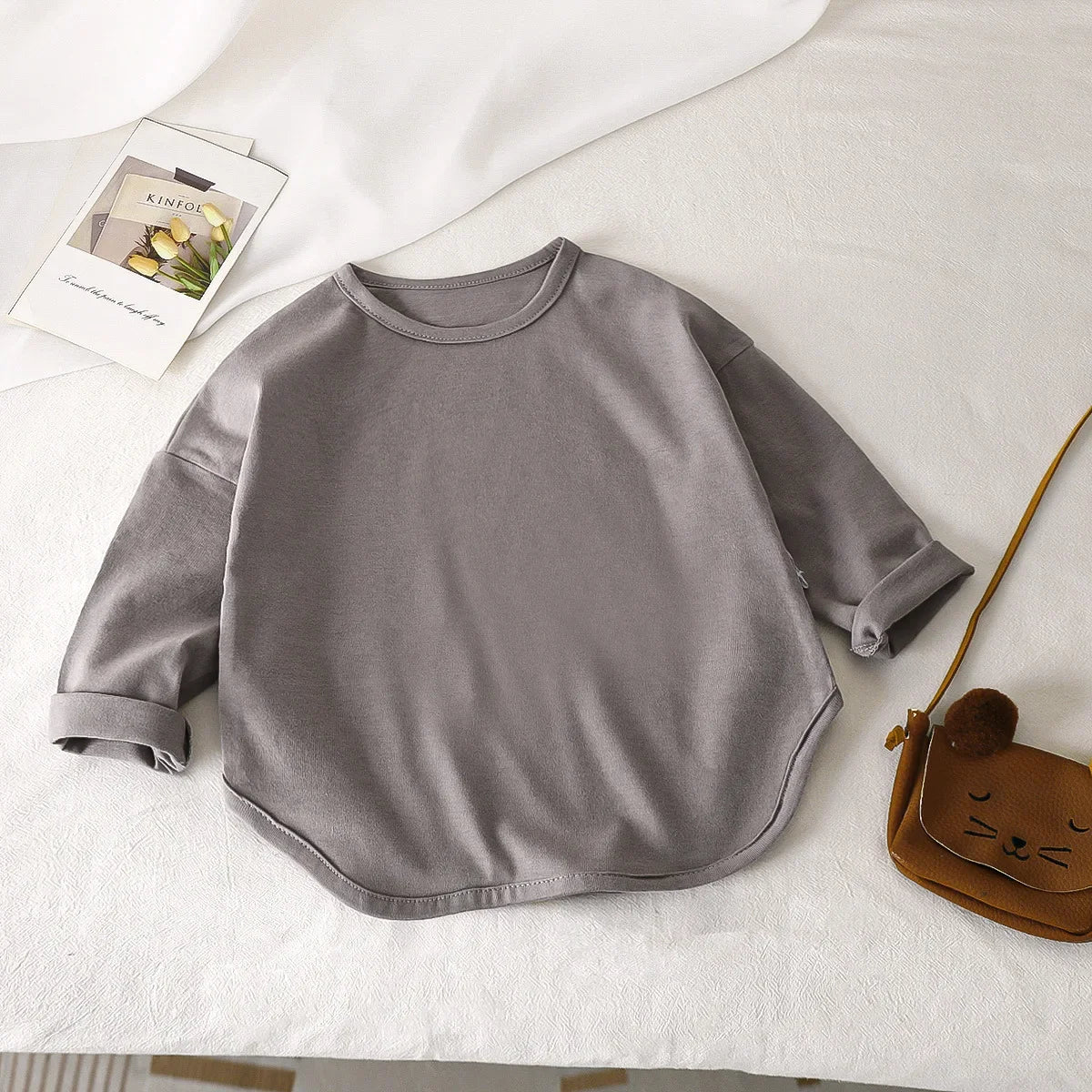 Autumn Baby Cotton Long-Sleeve Top – Boys & Girls