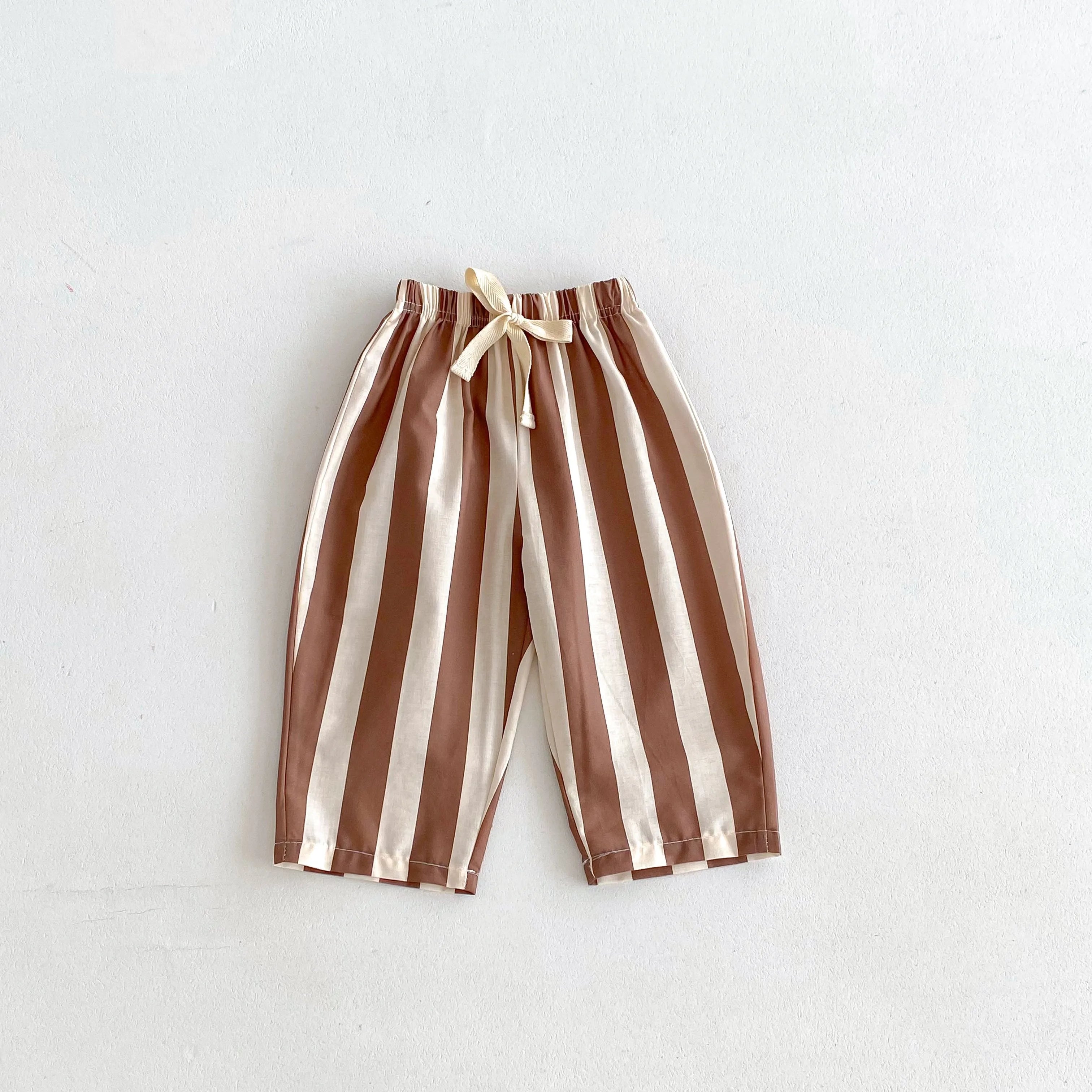 Kids Striped Harem Pants – Loose Wide-Leg Trousers (1–5Y)