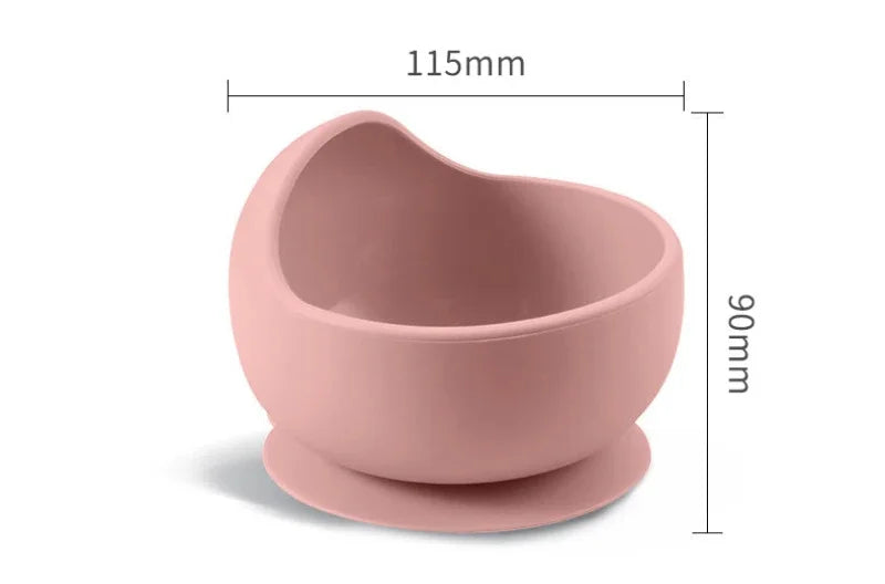 Silicone Baby Feeding Set – Bowl, Plate, Cup & Utensils