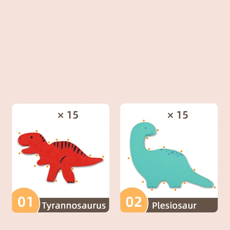 Wooden Dinosaur Balance Stacking Toy