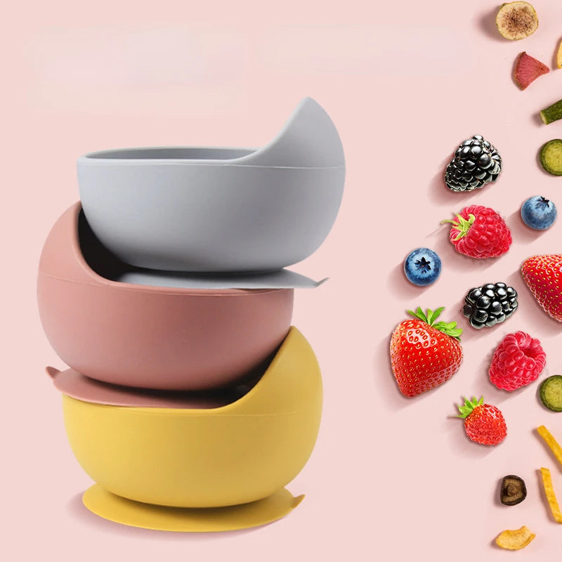 Silicone Baby Feeding Set – Bowl, Plate, Cup & Utensils