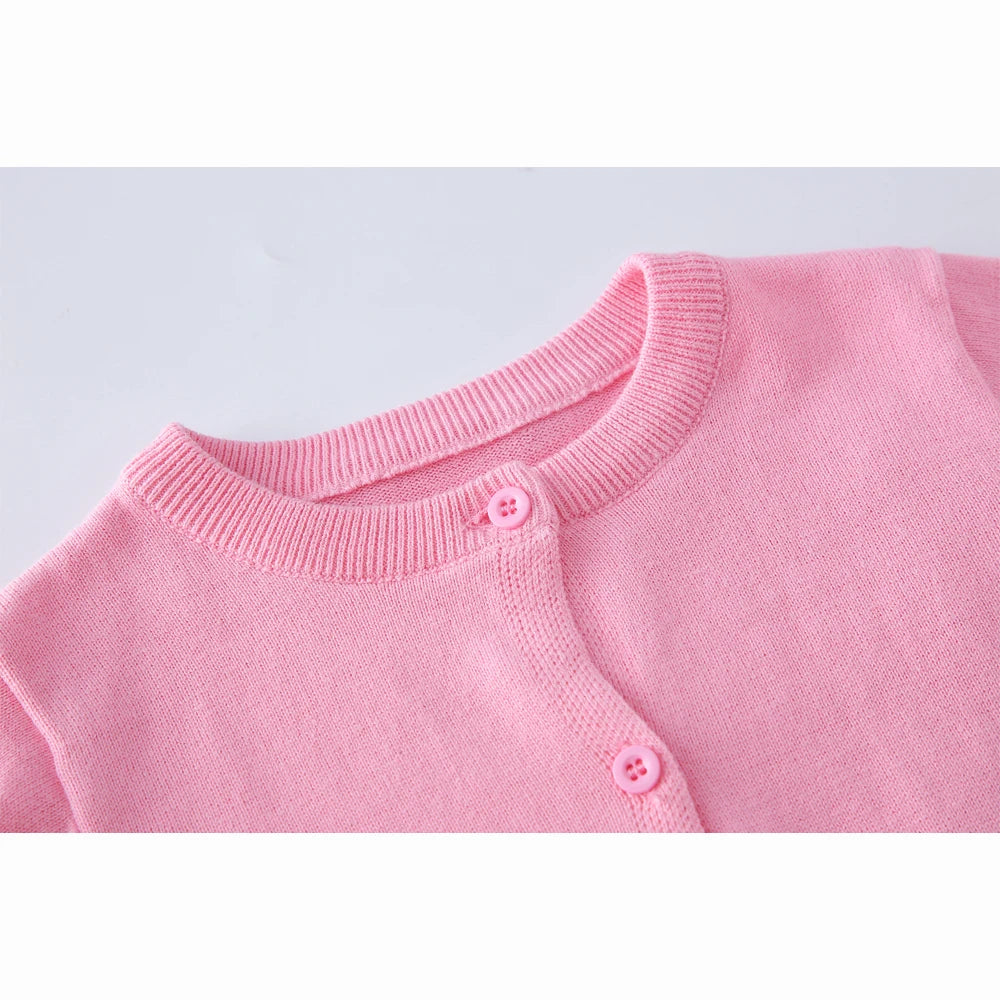 Baby & Toddler Knit Cardigan – Solid Color Autumn Sweater Jacket