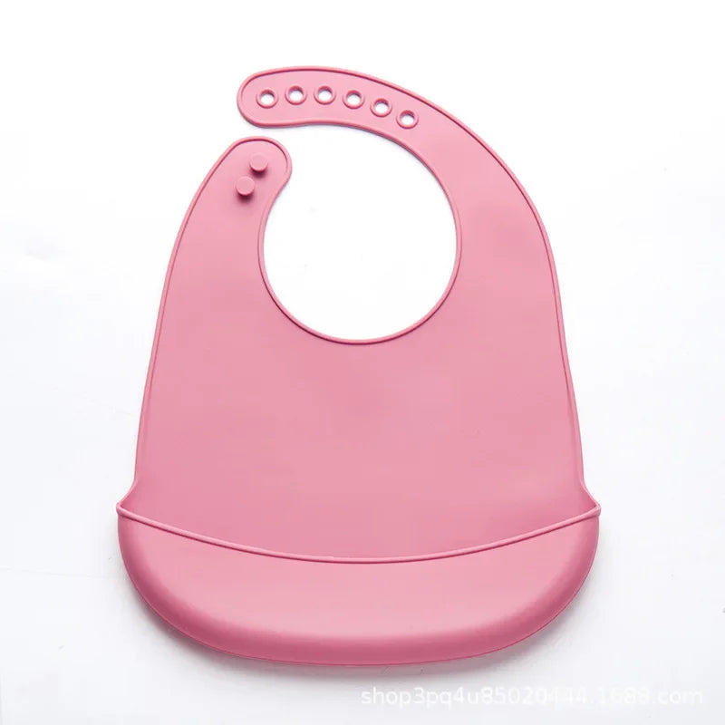 Baby Silicone Bib – Adjustable Waterproof Feeding Bib BPA-Free