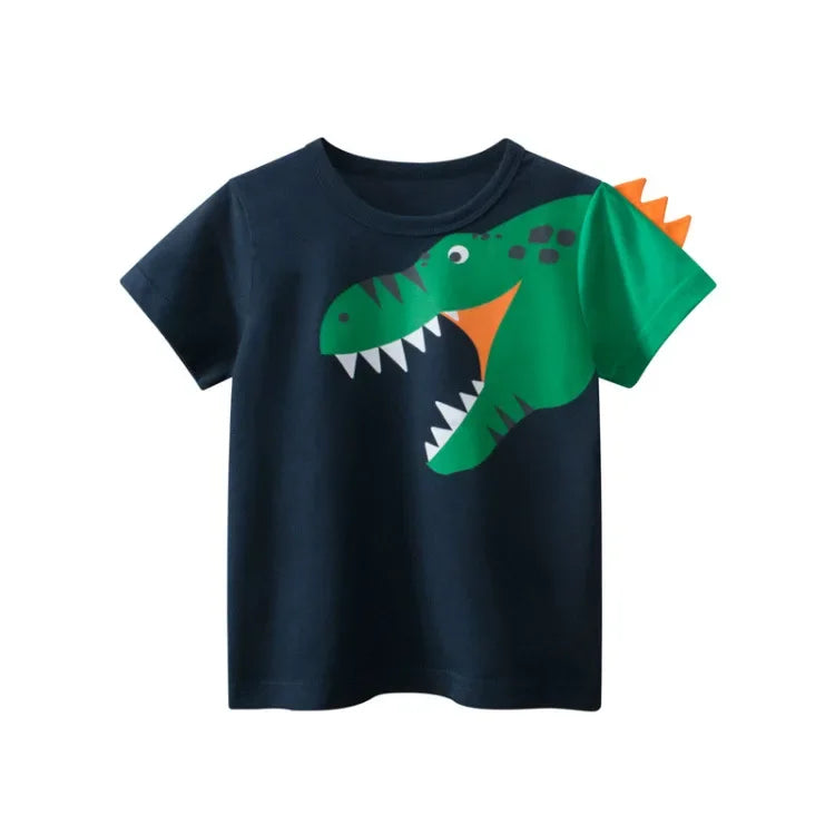 Boys Cotton Cartoon Summer T-Shirt – Ages 2–9