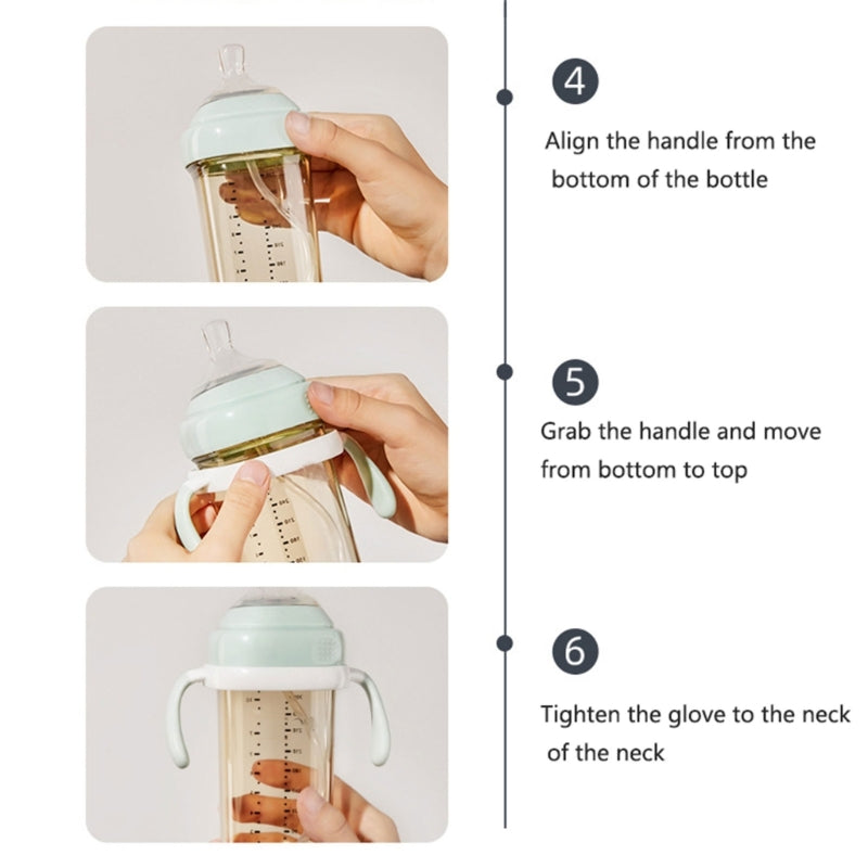 Square Handle Baby Feeding Bottle – Lightweight 6M+
