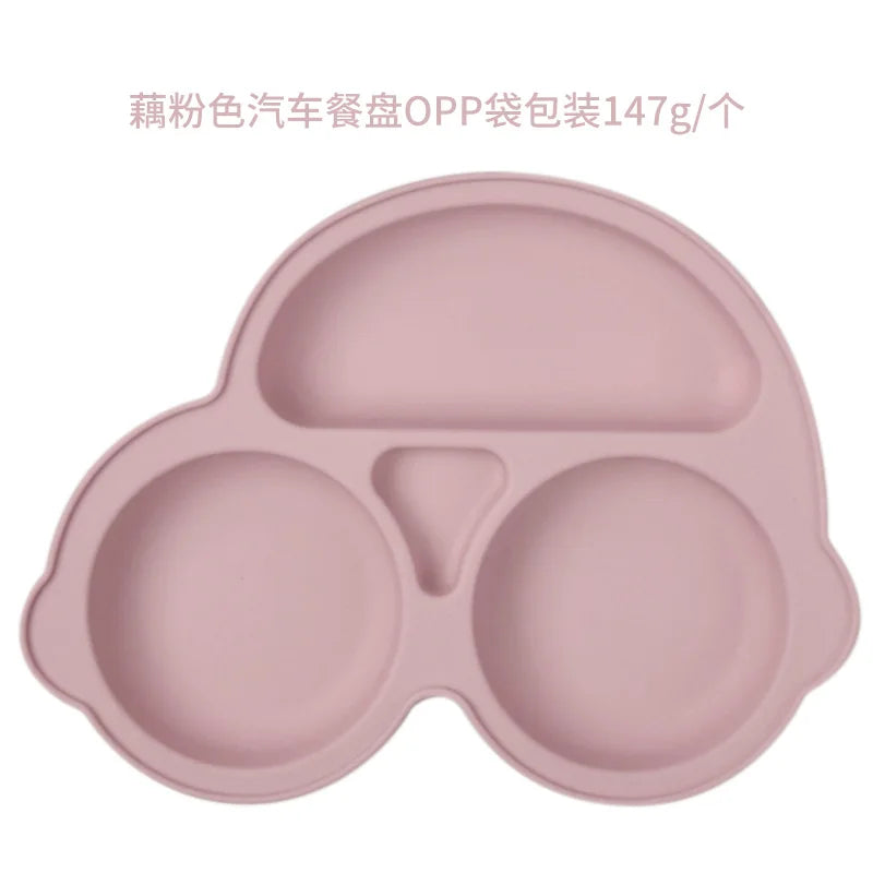 Baby Silicone Suction Plate – Cartoon Smile Face Toddler Bowl