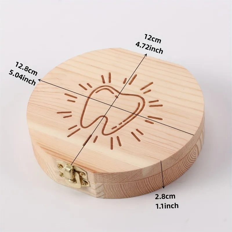 Wooden Baby Tooth & Umbilical Cord Keepsake Box