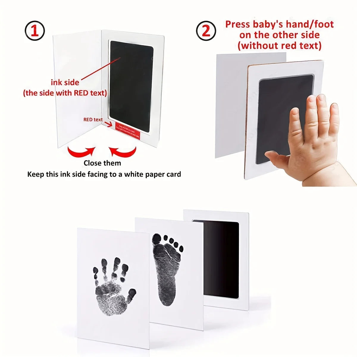 1/5 Set Baby Handprint & Pet Paw Print Kit – Wash-Free Non-Toxic Keepsake Gift