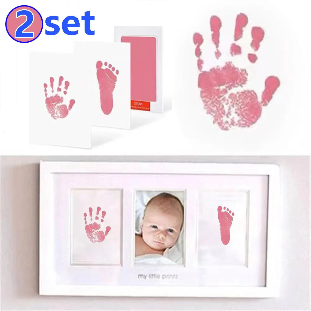 Pet Paw & Baby Footprint Handprint Pad (2pcs) – Safe Ink Memory Kit