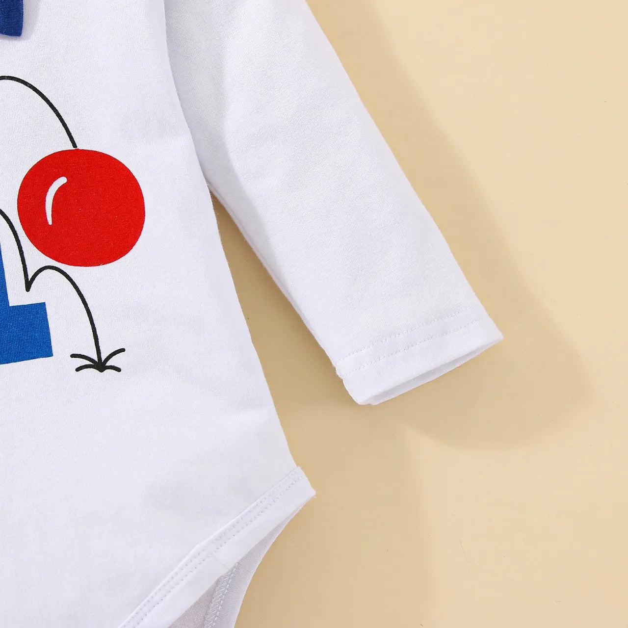 Baby Boy 1st Birthday Outfit – Balloon “1” Bodysuit & Suspender Shorts