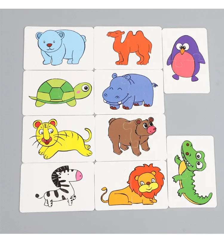 32-Piece Cartoon Matching Puzzle Cards – Early Learning Toy
