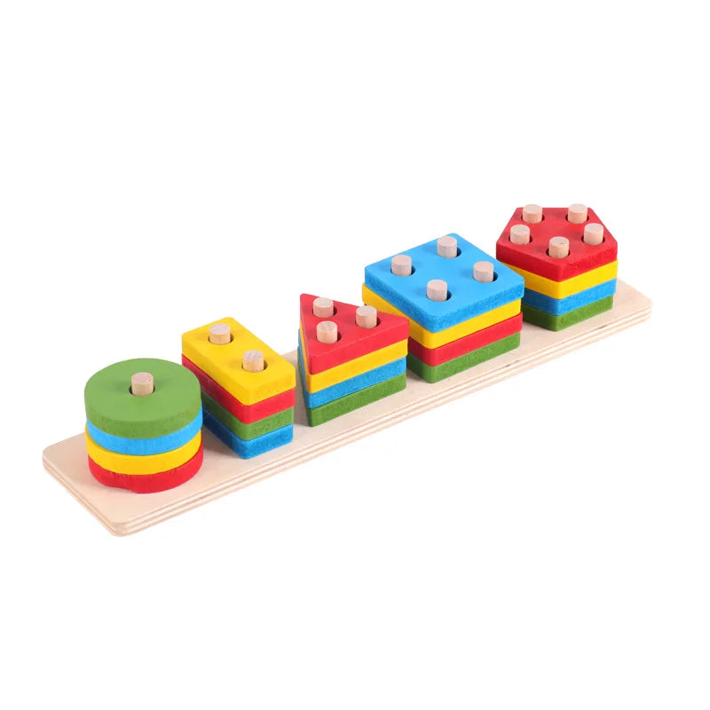 Montessori Wooden Building Blocks Toy