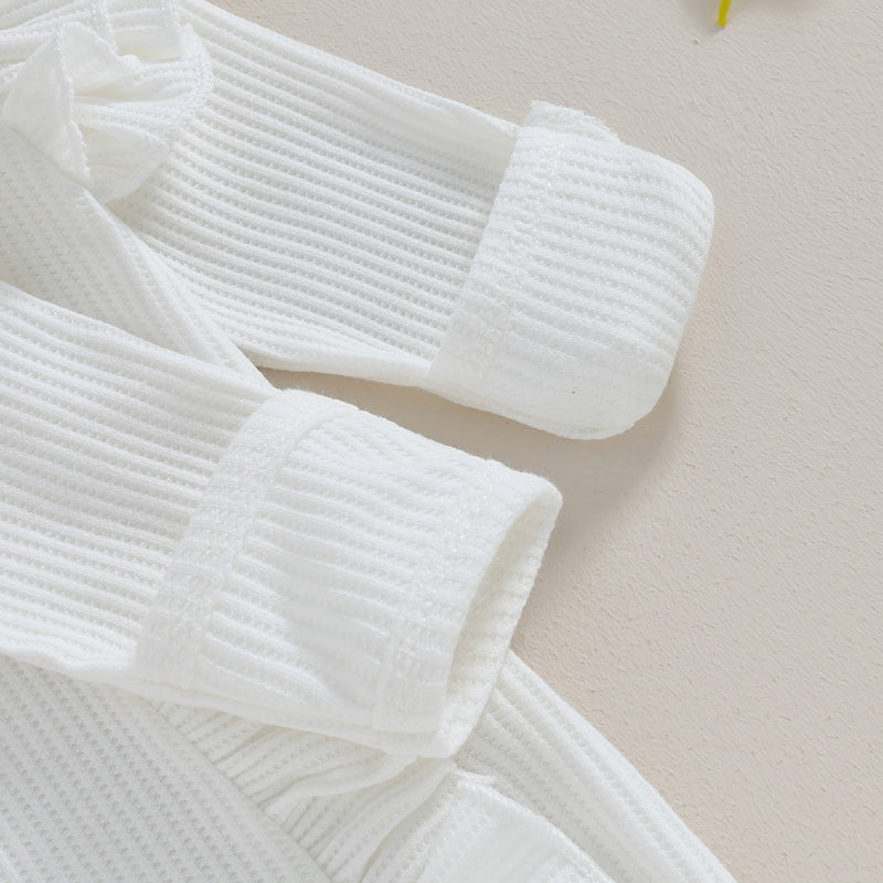 Baby Girl Autumn Jumpsuit – Bow Headband Set