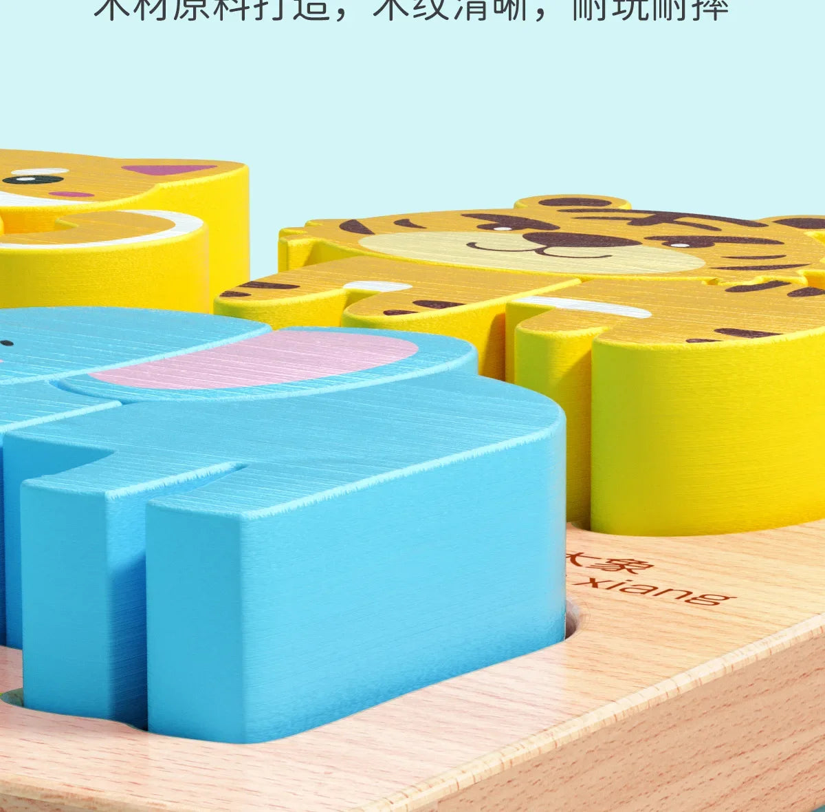 Montessori 3D Wooden Animal Traffic Puzzle – Educational Toy