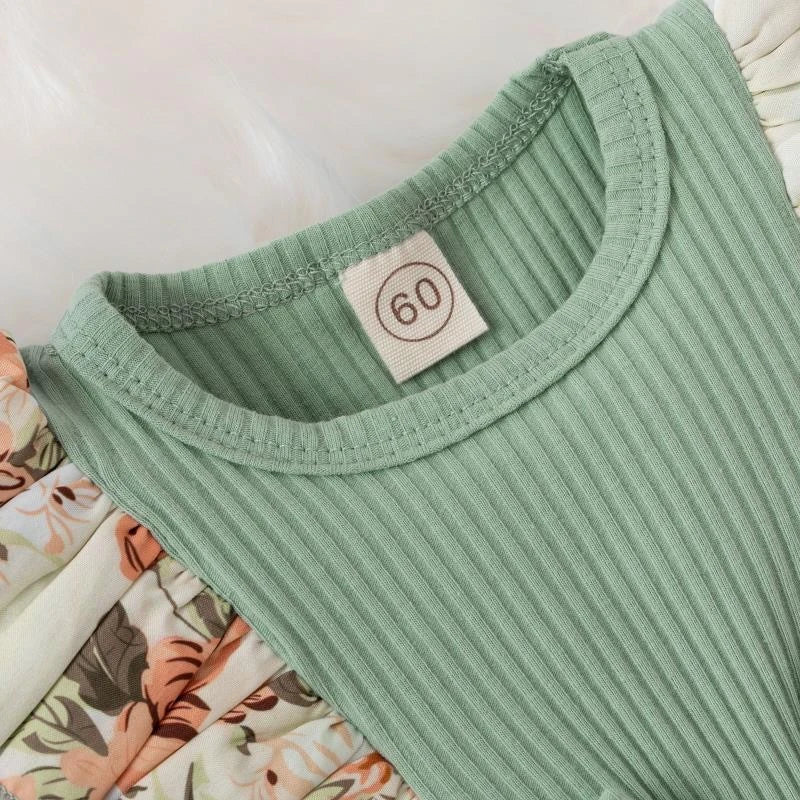 Summer Baby Girl Striped Jumpsuit – Bowknot & Cotton