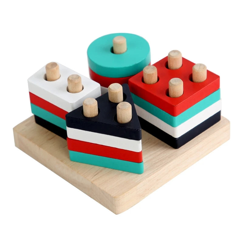 Montessori Wooden Building Blocks Toy