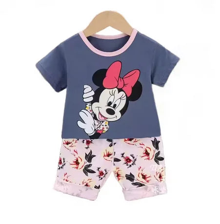 Summer Baby Girl Outfit – Cute T-Shirt & Shorts Set
