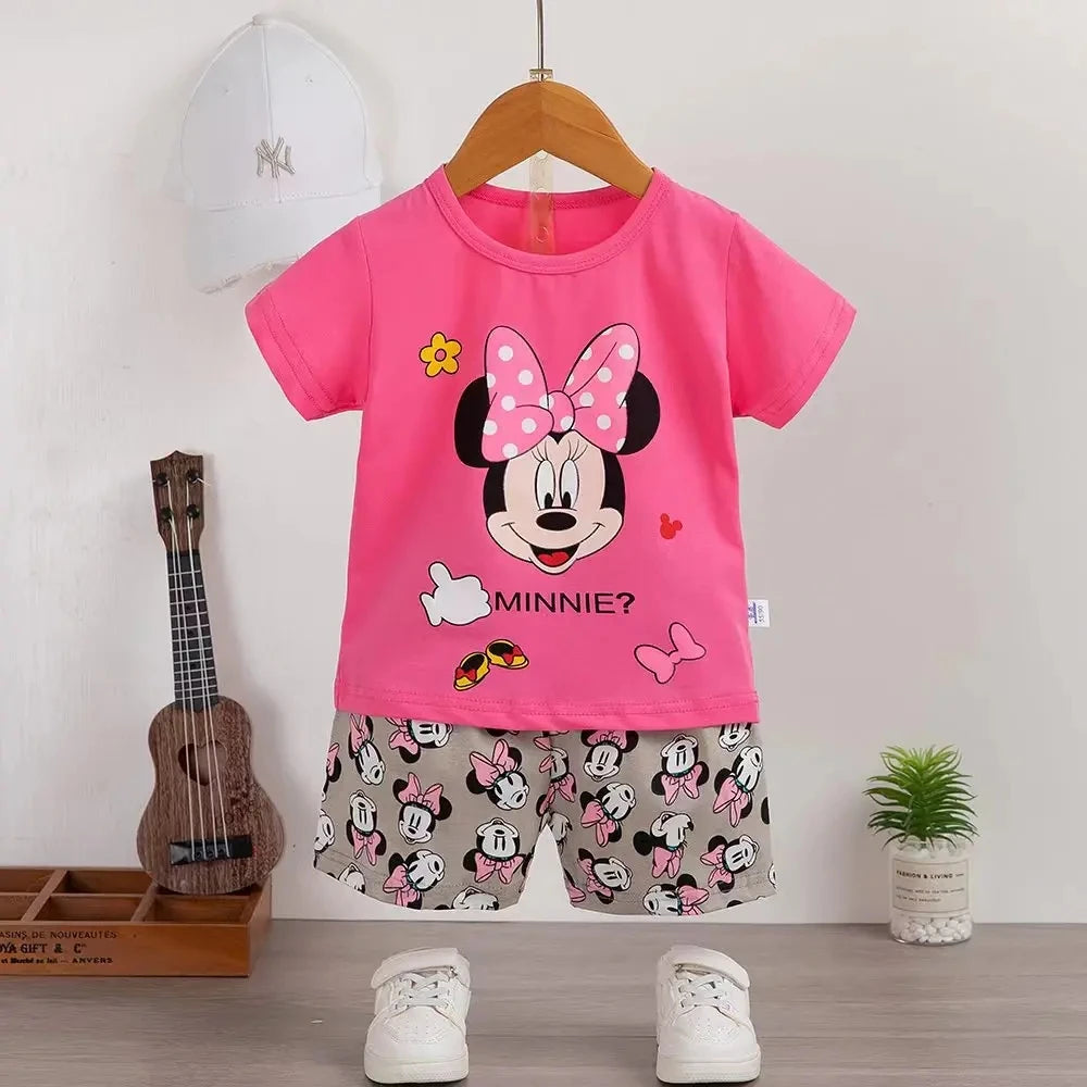 Summer Baby Girl Outfit – Cute T-Shirt & Shorts Set
