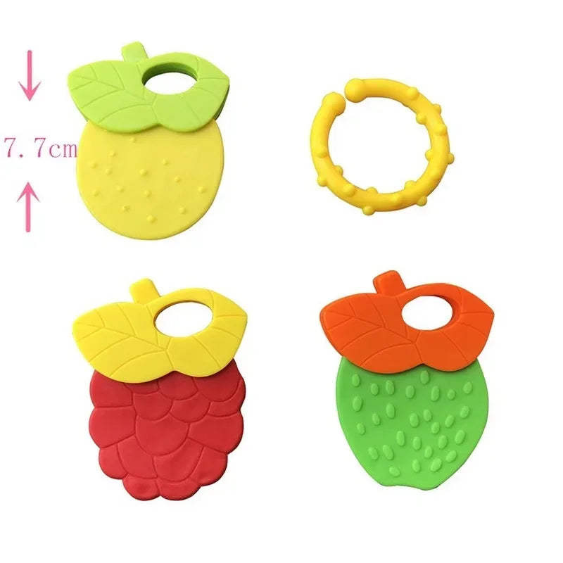 Baby Fruit Silicone Rattle Teether Toy