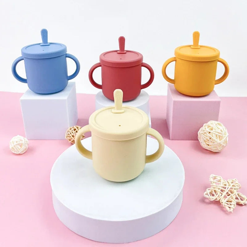 Silicone Baby Feeding Set – Bowl, Plate, Cup & Utensils