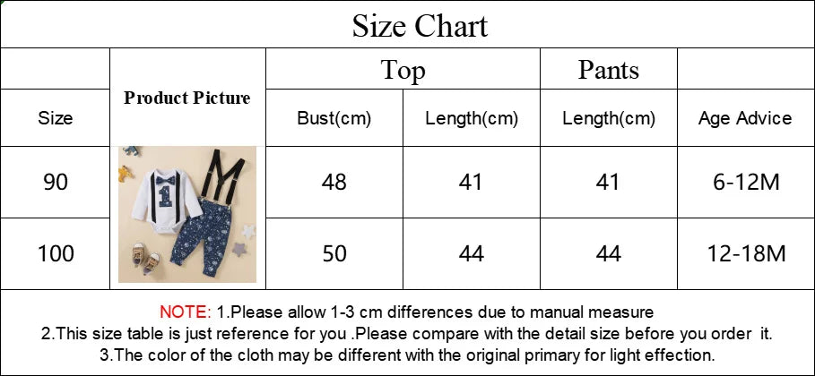 Baby Boy 1st Birthday Outfit – Balloon “1” Bodysuit & Suspender Shorts