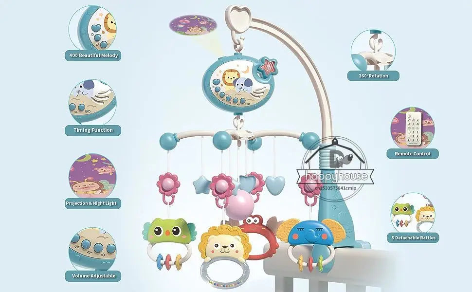 Musical Baby Crib Mobile – Light & Music Projector