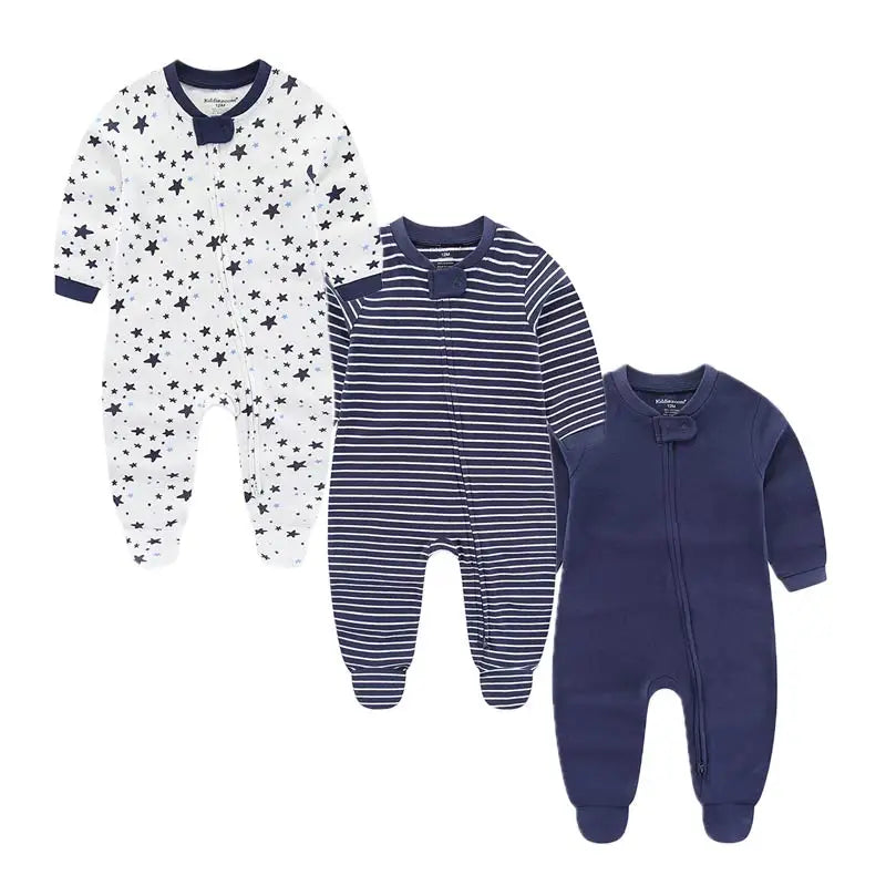 3-Piece Baby Cotton Romper Set