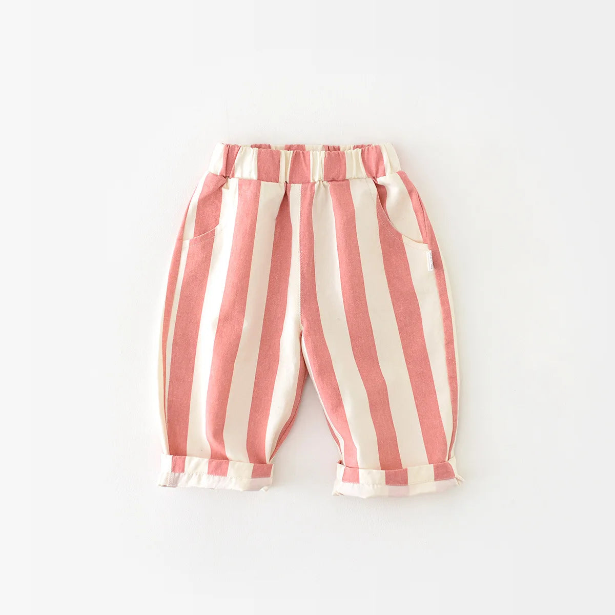MILANCEL Kids Stripe Pants – High Waist Casual Trousers for Spring