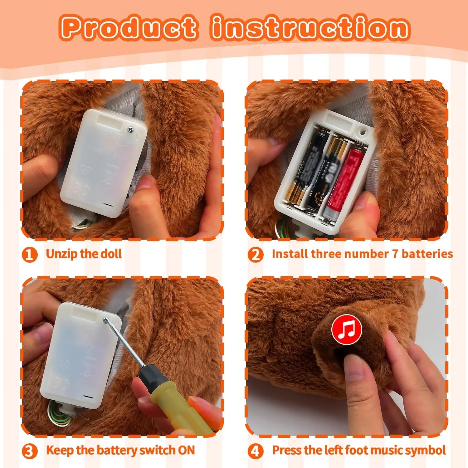 Breathing Capybara Plush Toy with Sound & Light