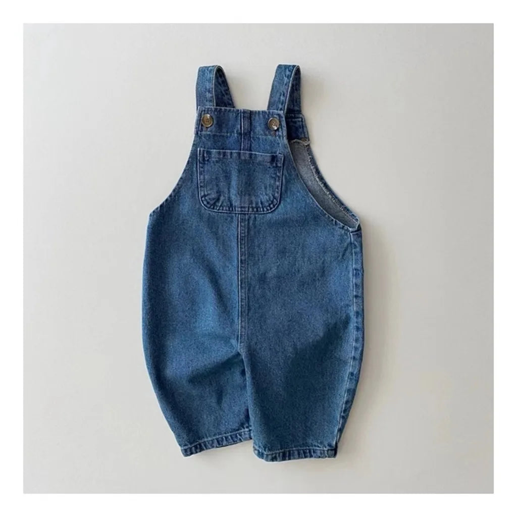 Kids Denim Jumpsuit – Sleeveless Romper for Toddlers (Autumn & Spring)