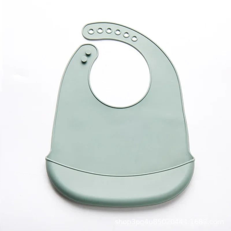 Baby Silicone Bib – Adjustable Waterproof Feeding Bib BPA-Free