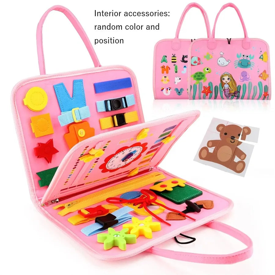 Montessori Busy Board Sensory Activity Toy