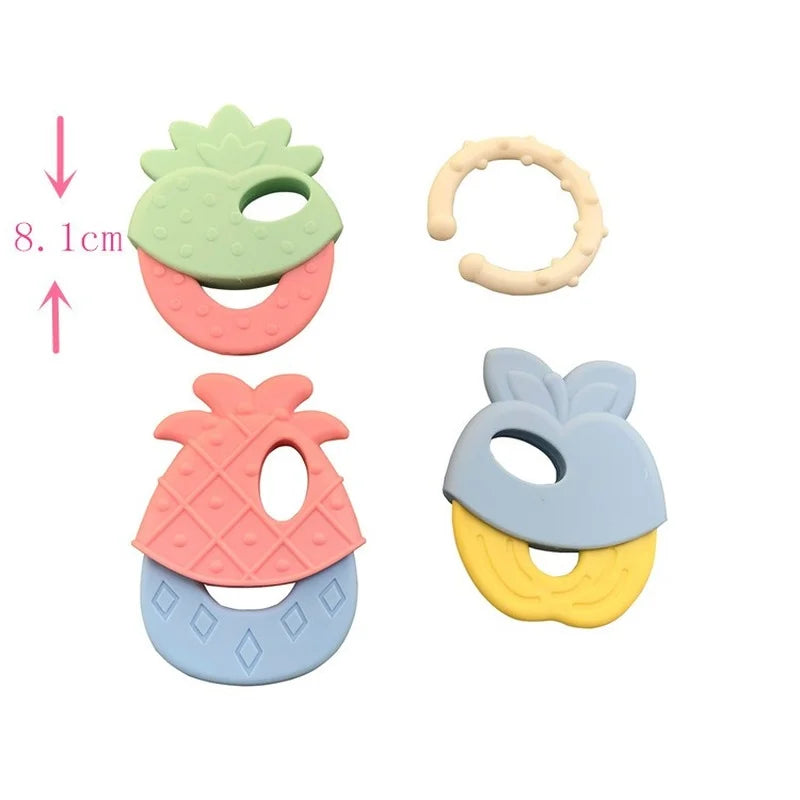 Baby Fruit Silicone Rattle Teether Toy