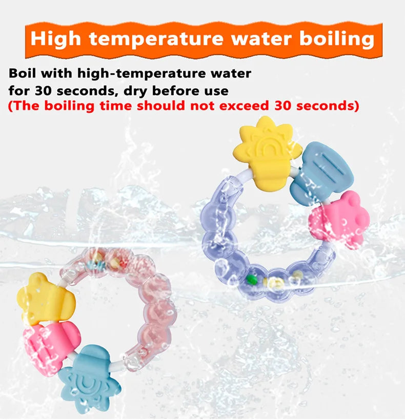 Baby Fruit Silicone Rattle Teether Toy