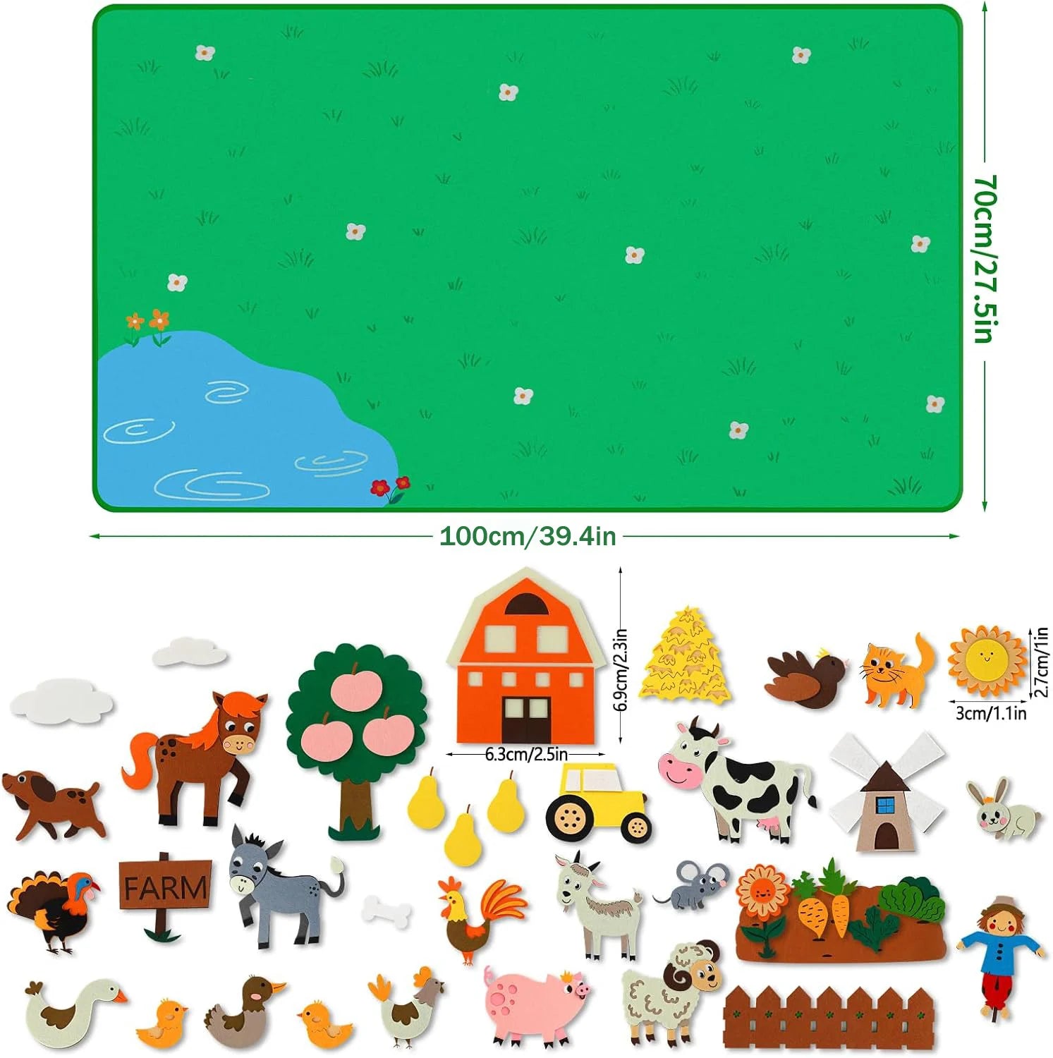 Farm Animals Felt Storyboard Play Kit