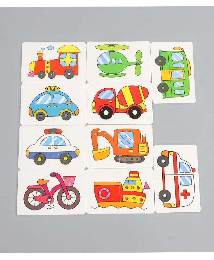 32-Piece Cartoon Matching Puzzle Cards – Early Learning Toy