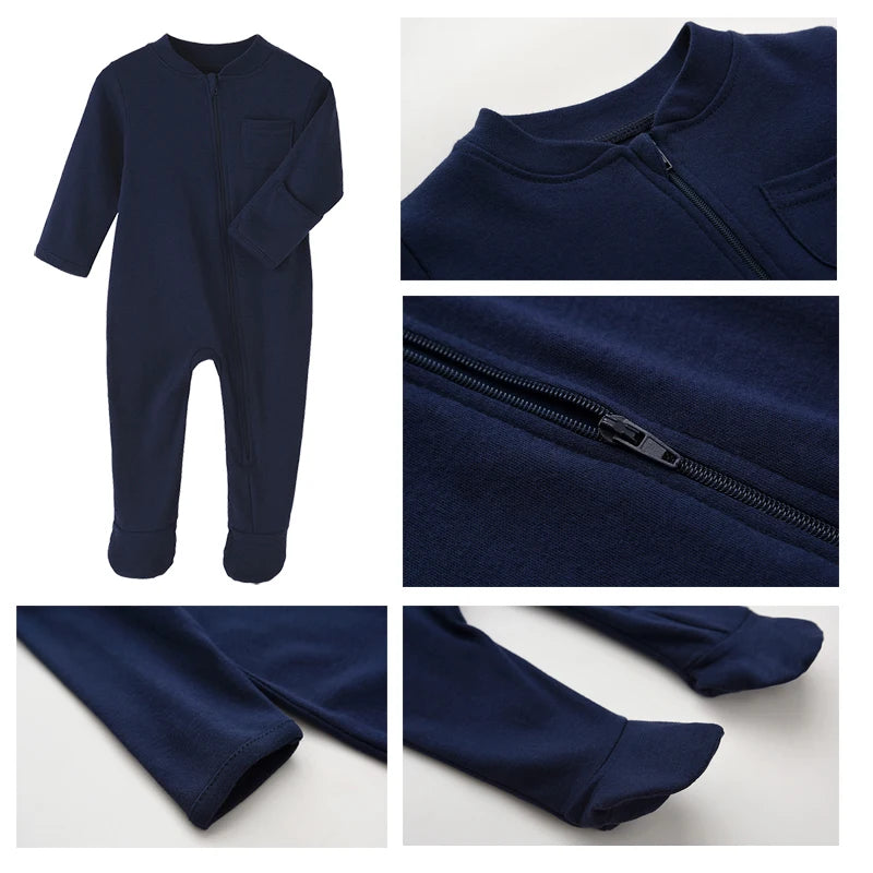 100% Cotton Baby Romper – Newborn Jumpsuit Sleepsuit (Autumn & Spring)