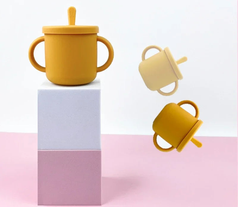 Silicone Baby Feeding Set – Bowl, Plate, Cup & Utensils