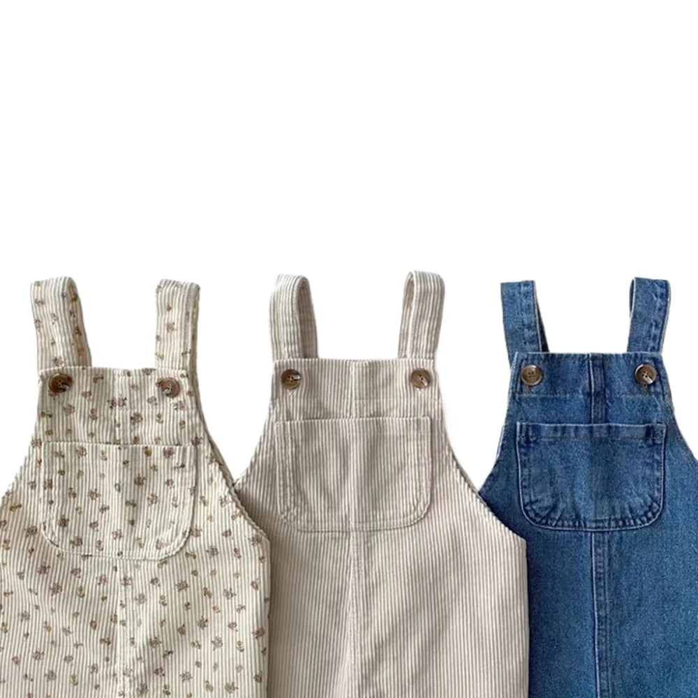 Kids Denim Jumpsuit – Sleeveless Romper for Toddlers (Autumn & Spring)