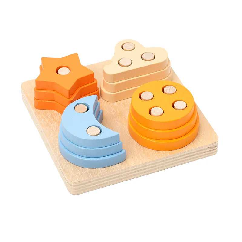 Montessori Wooden Building Blocks Toy