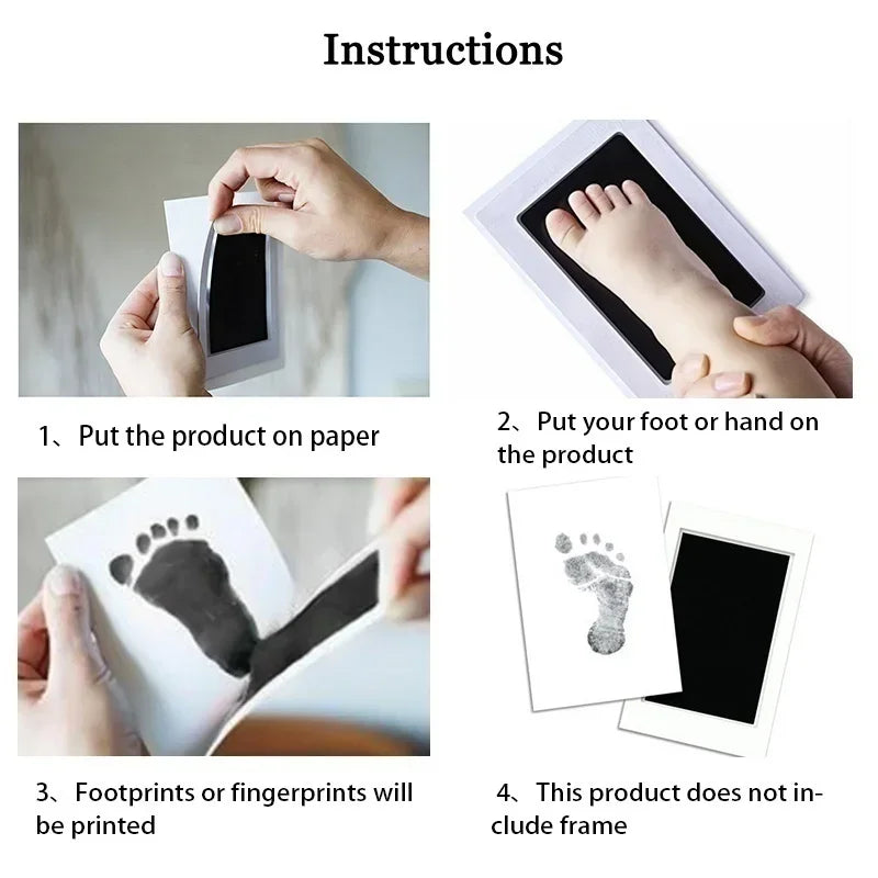 Pet Paw & Baby Footprint Handprint Pad (2pcs) – Safe Ink Memory Kit