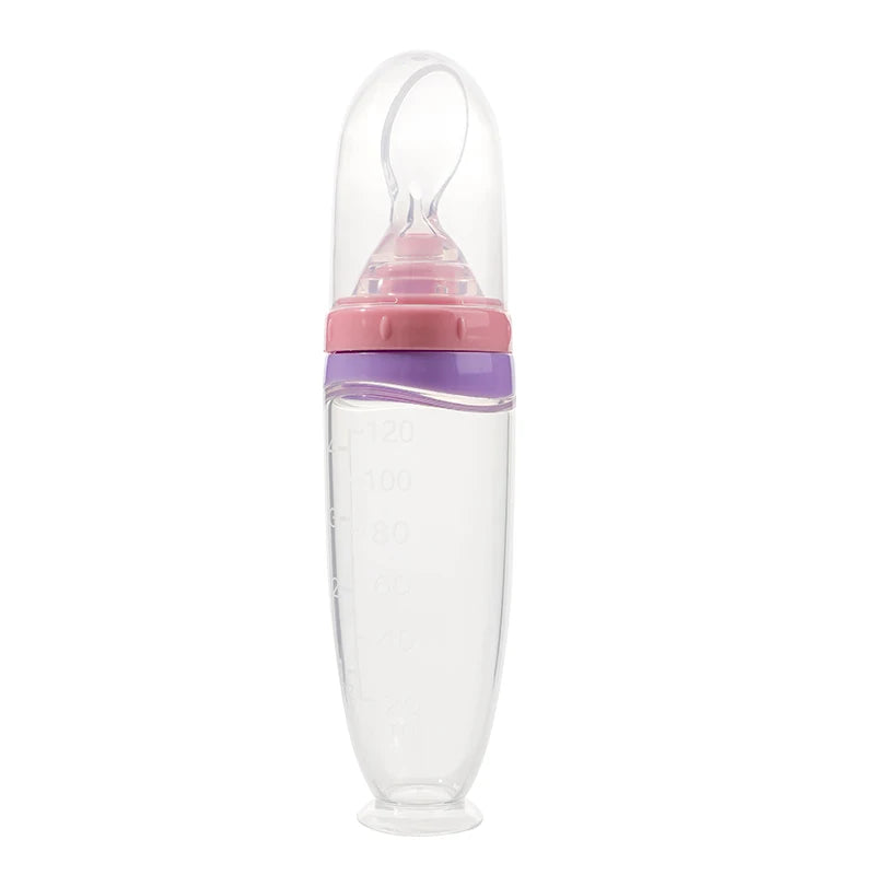 120ml Baby Silicone Food Squeeze Feeder – Detachable Spoon
